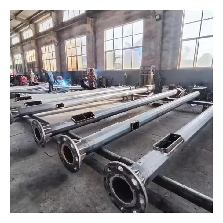 Double Arm Steel Street Light Pole high quality